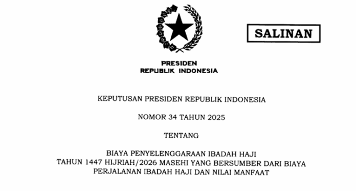 Keppres Biaya Haji 1447