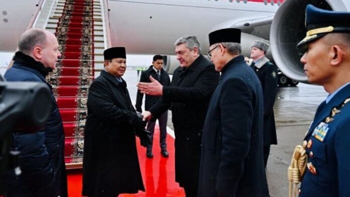 Presiden Prabowo Tiba di Moskow