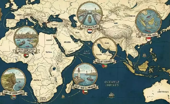 Deretan Jalur Perdagangan Internasional Paling Penting