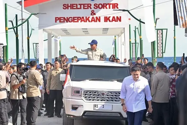 Presiden Prabowo Tinjau Shelter Sortir